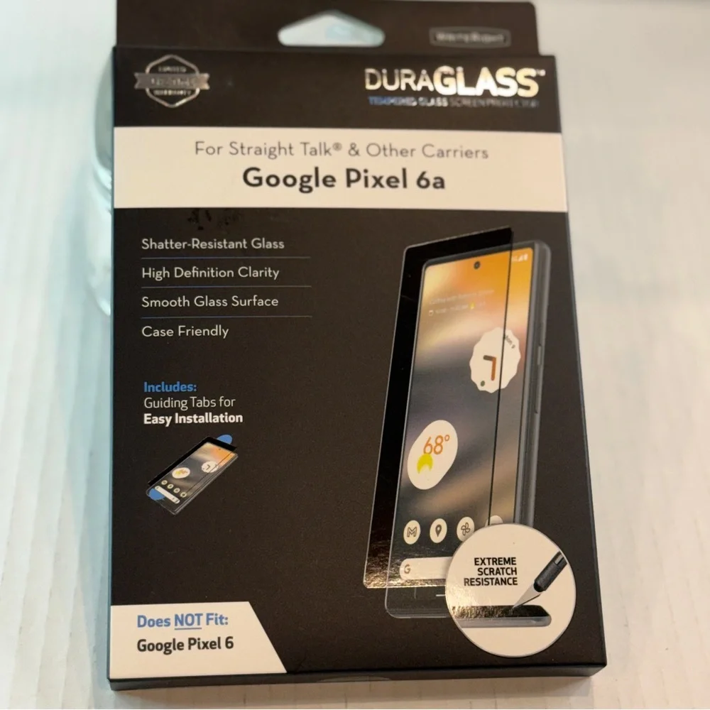 🆕 DuraGlass Tempered Glass Screen Protector – Google Pixel 6a | New in Box 📱